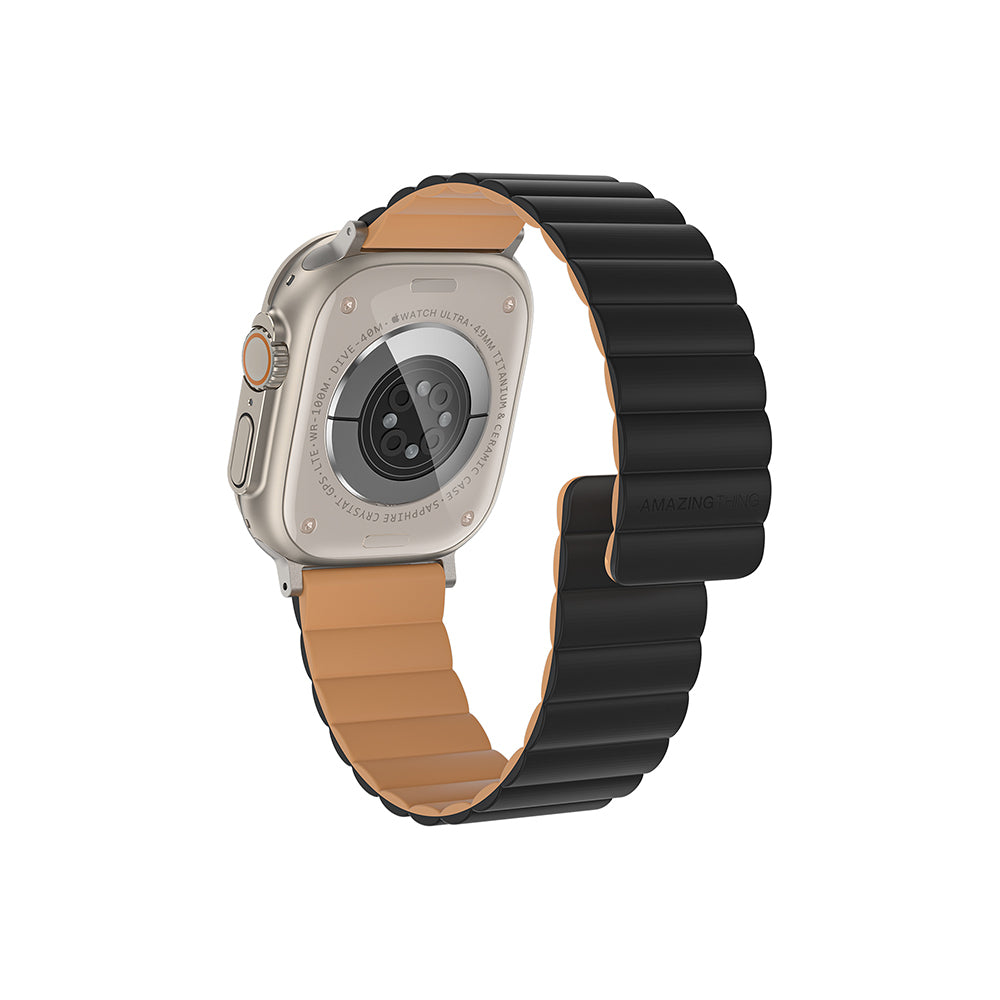 Apple Watch Ultra 49mm Amazingthing Smoothie Mag Magnetik Tak Çıkar Silikon Strap Kayış