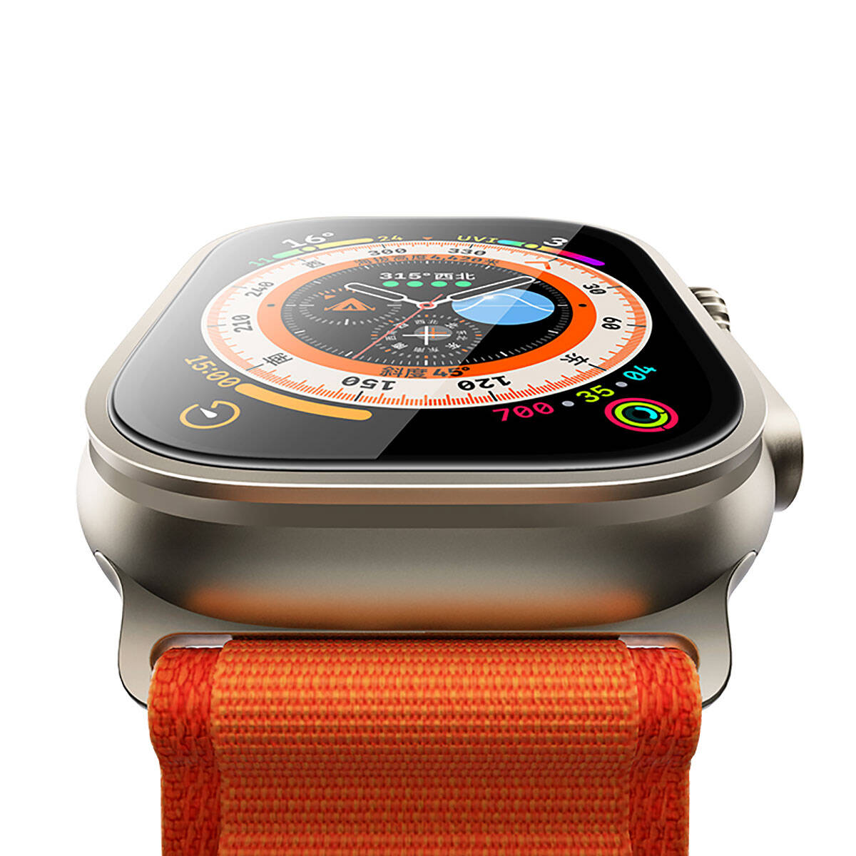 Watch Ultra 49mm Benks Anti-Reflective Kolay Uygulama Aparatlı Temperli Ekran Koruyucu Renksiz