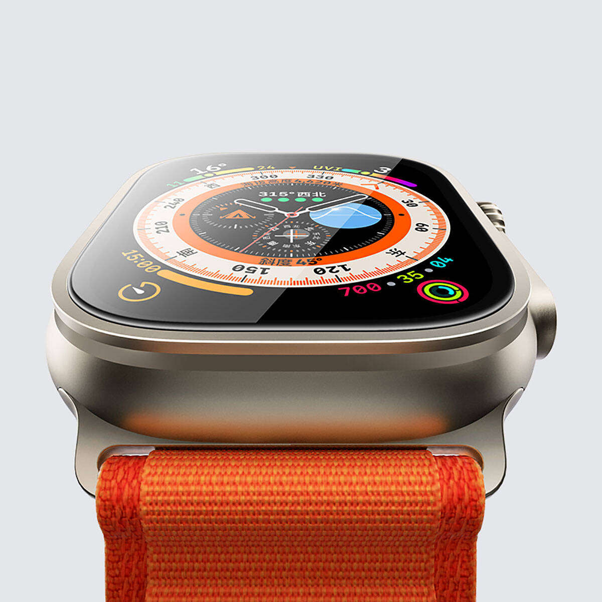 Watch Ultra 49mm Benks Anti-Reflective Kolay Uygulama Aparatlı Temperli Ekran Koruyucu Renksiz