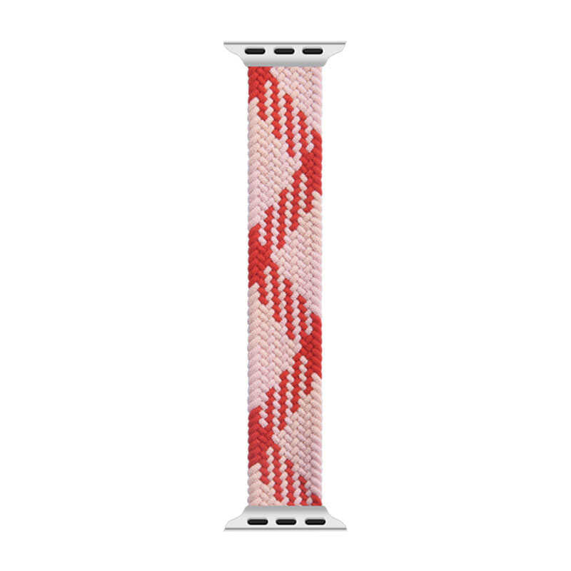 Apple Watch Ultra 49mm Kordon Wiwu Braided Solo Loop Contrast Color Small Strap Kayış