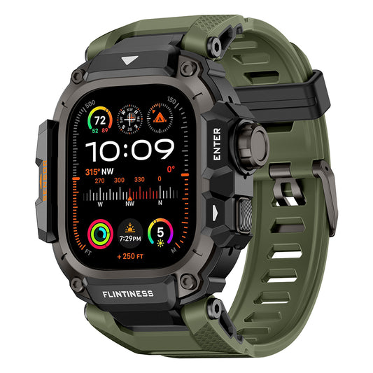Apple Watch Ultra 49mm Mohseven iWatch Punk Fortress Serisi Kasa Koruyuculu Silikon Kordon
