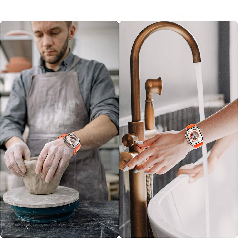 Watch Ultra 49mm Wiwu Wi-JD106 Easy Install Akıllı Saat Temperli Cam Ekran Koruyucu Gümüş