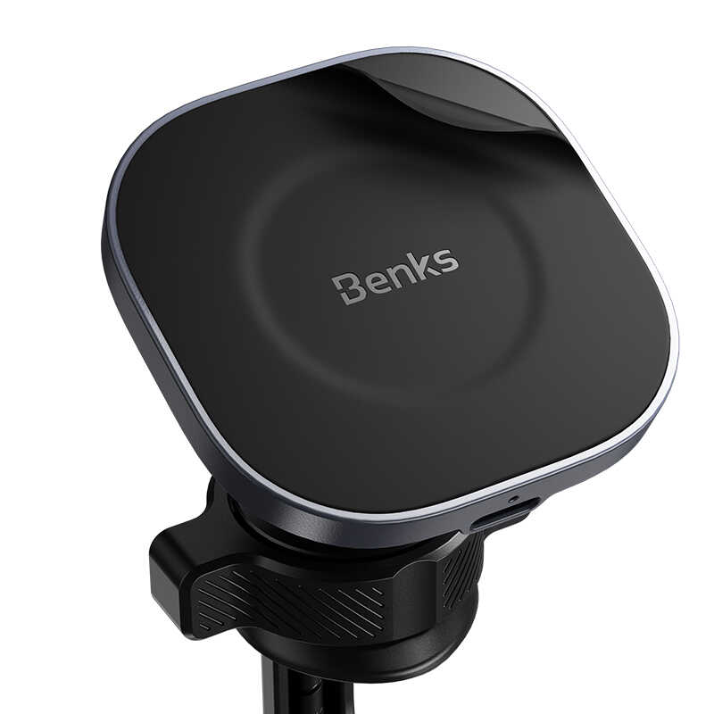 Benks CZ02 Pro Wireless Şarjlı Araç Telefon Tutucu Siyah