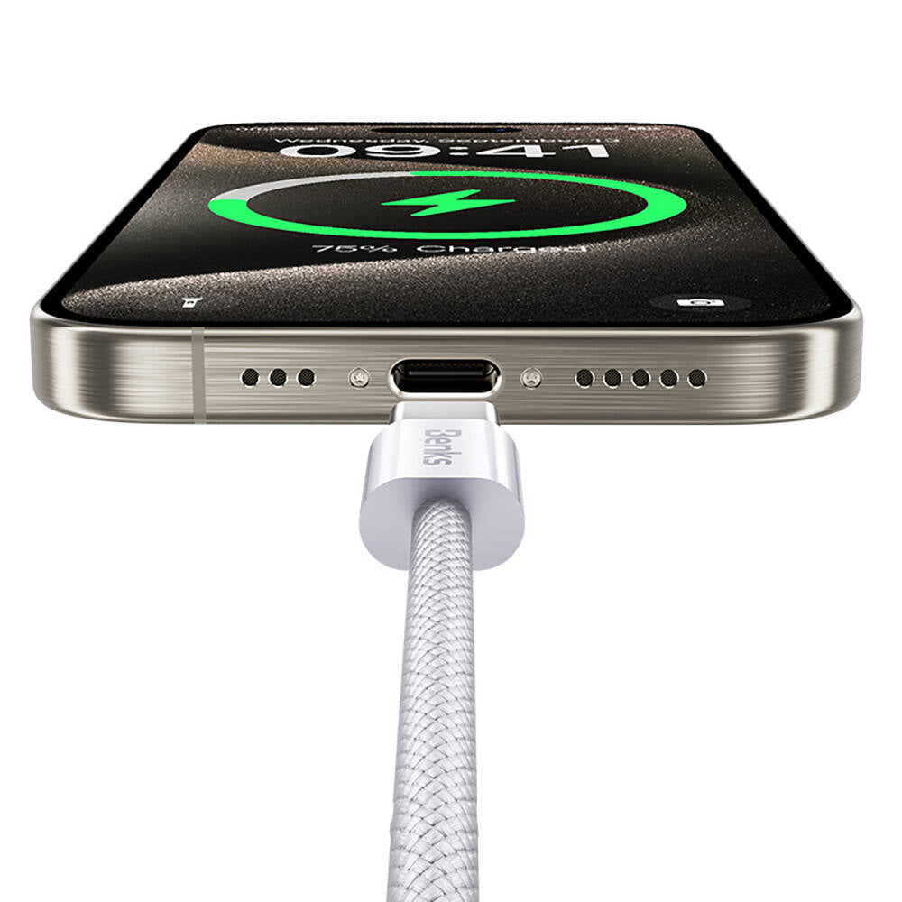 Benks D46 Type-C to Type-C PD 3.0 Örgülü Şarj ve Data Kablosu 60W 2 Metre Siyah