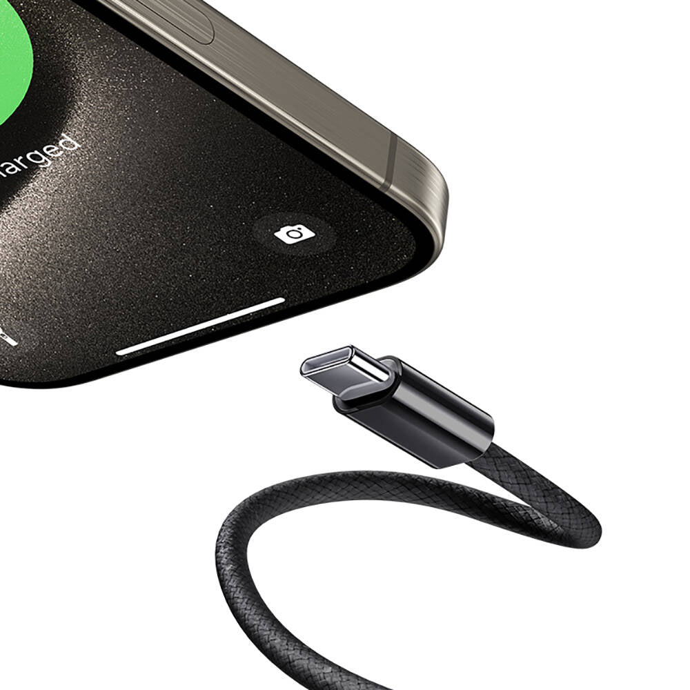 Benks D46 Type-C to Type-C PD 3.0 Örgülü Şarj ve Data Kablosu 60W 2 Metre Siyah