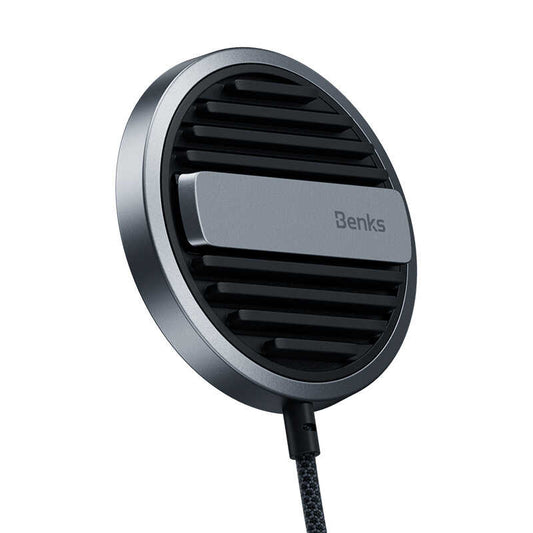 Benks MFM01 MFI Sertifikalı Standlı 15W Hızlı Şarj Özellikli M-safe PD Wireless Şarj Aleti