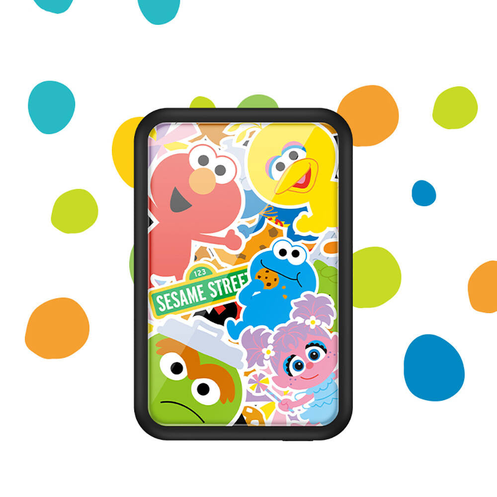 Casebang MP12 Battery Pack Sesame Street Serisi Kablosuz Taşınabilir Powerbank 6000mAh Siyah
