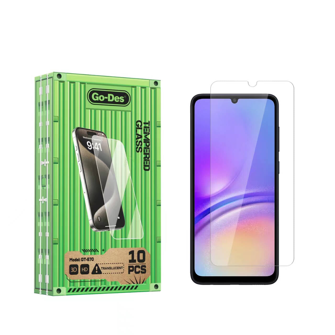 Galaxy A05S Go Des Parmak İzi Bırakmayan 9H Oleofobik Bom Glass Ekran Koruyucu 10'lu Paket Renksiz