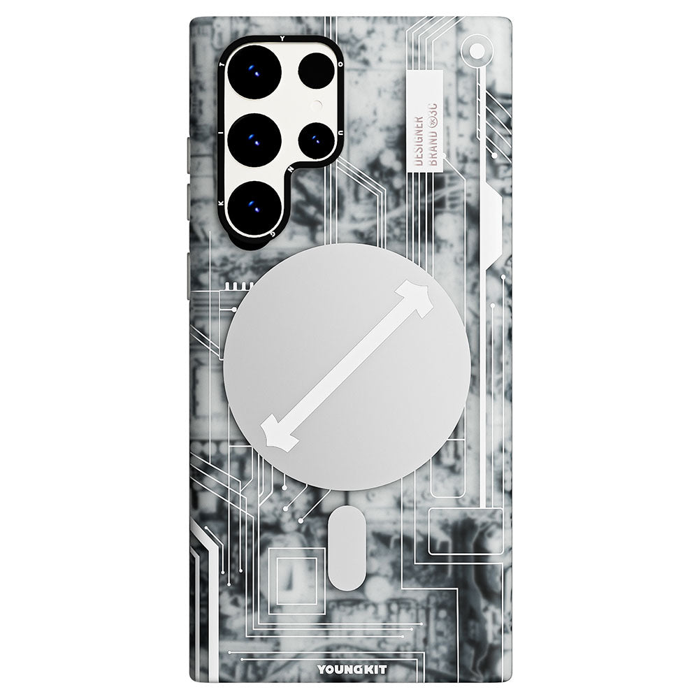 Galaxy S23 Ultra Kılıf M-safe Şarj Özellikli YoungKit Technology Serisi Kapak