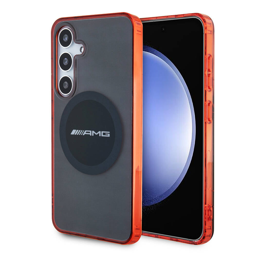 Galaxy S24 Kılıf AMG Orjinal Lisanslı Magsafe Şarj Özellikli Transparan Timeless Kılıf Siyah