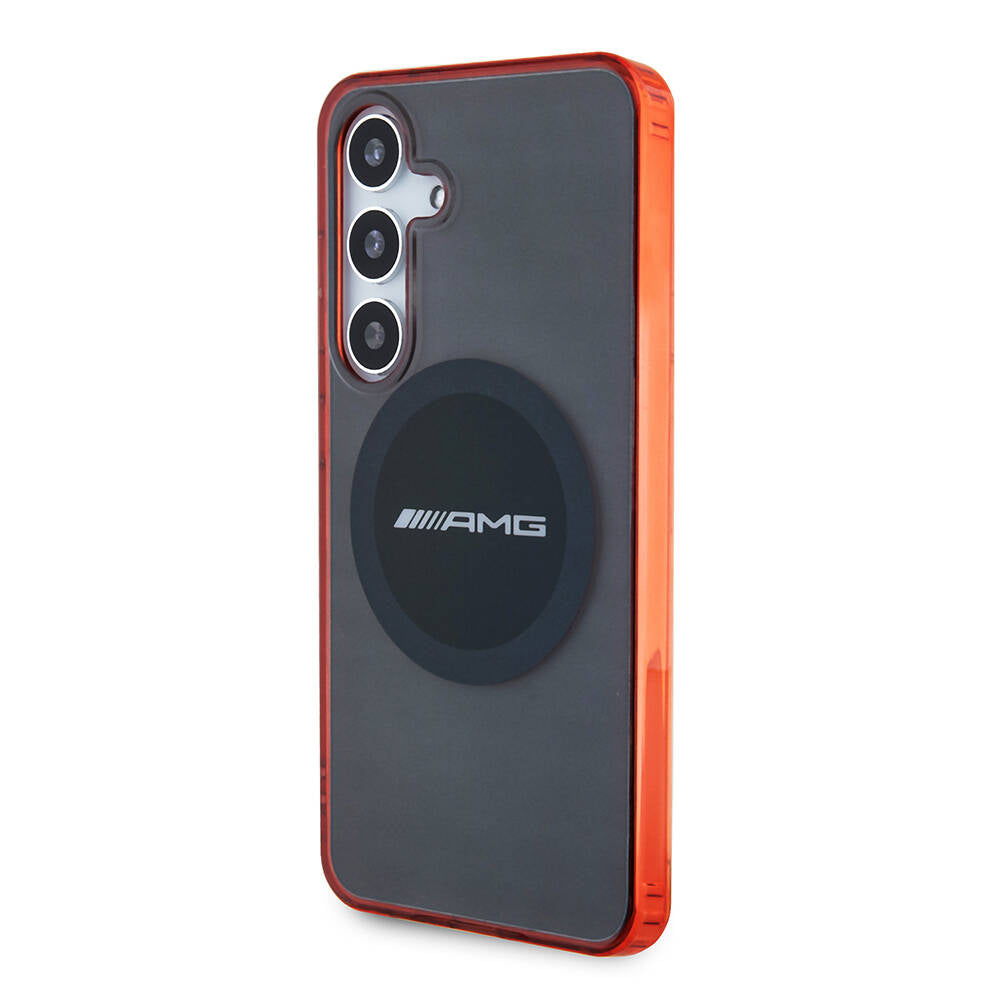 Galaxy S24 Kılıf AMG Orjinal Lisanslı Magsafe Şarj Özellikli Transparan Timeless Kılıf Siyah