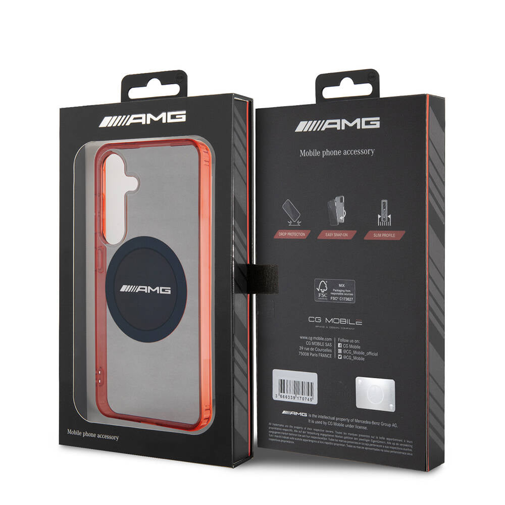 Galaxy S24 Kılıf AMG Orjinal Lisanslı Magsafe Şarj Özellikli Transparan Timeless Kılıf Siyah