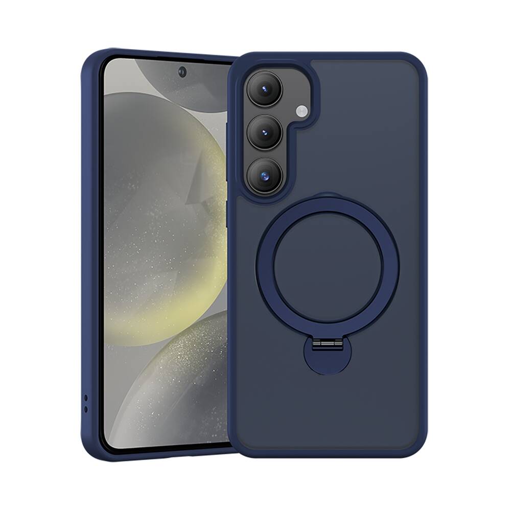 Galaxy S24 Kılıf Magsafe Şarj Özellikli Benks Standlı Mist Protective Kılıf Mavi