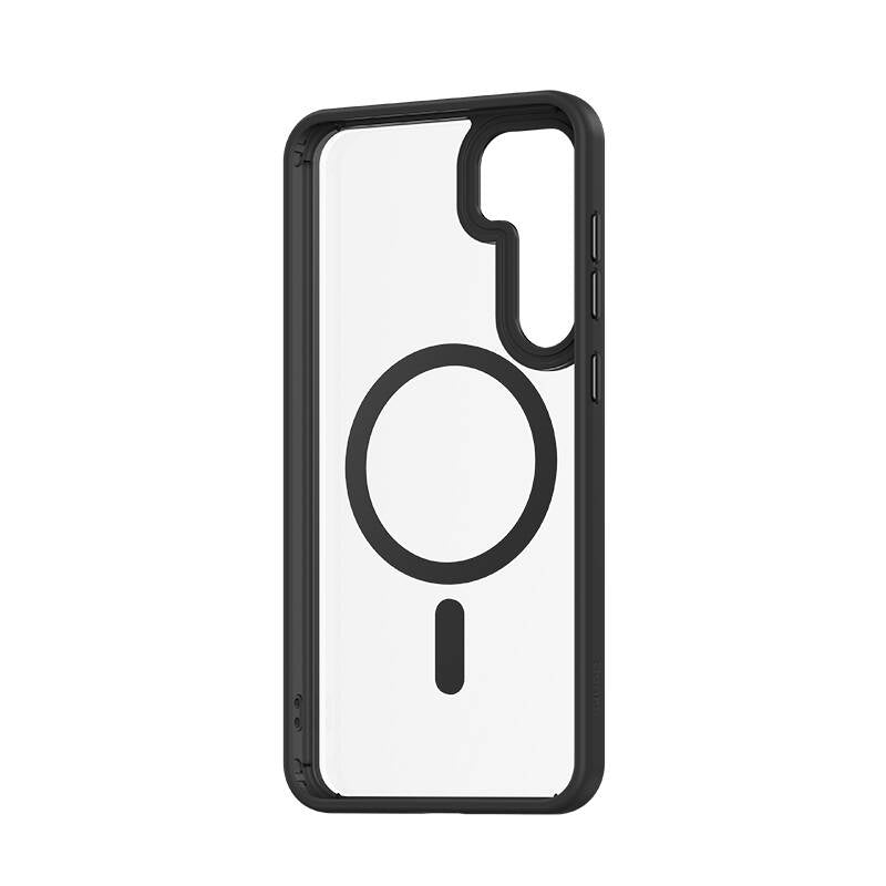 Galaxy S24 Kılıf Magsafe Şarj Özellikli Şeffaf Arka Yüzey Benks MagClap TPU Çerçeve Kılıf Siyah