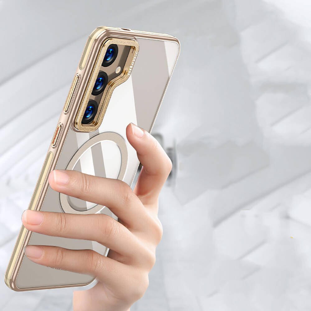 Galaxy S24 Kılıf Magsafe Şarj Özellikli Wlons Standlı Efsane Kılıf Siyah