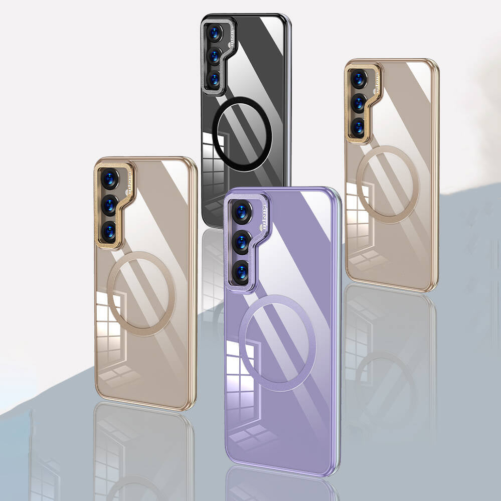 Galaxy S24 Kılıf Magsafe Şarj Özellikli Wlons Standlı Efsane Kılıf Mor