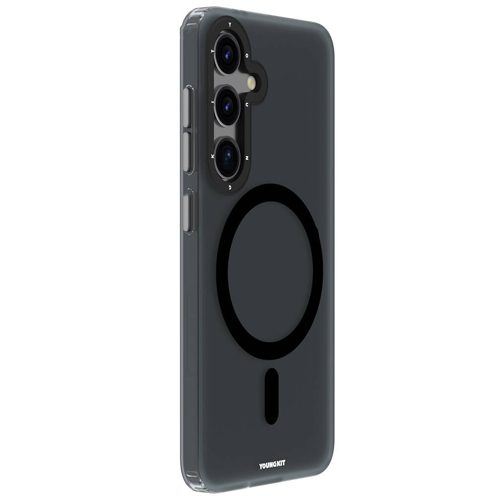 Galaxy S24 Kılıf Magsafe Şarj Özellikli Youngkit Hidden Sand Serisi Kılıf Beyaz