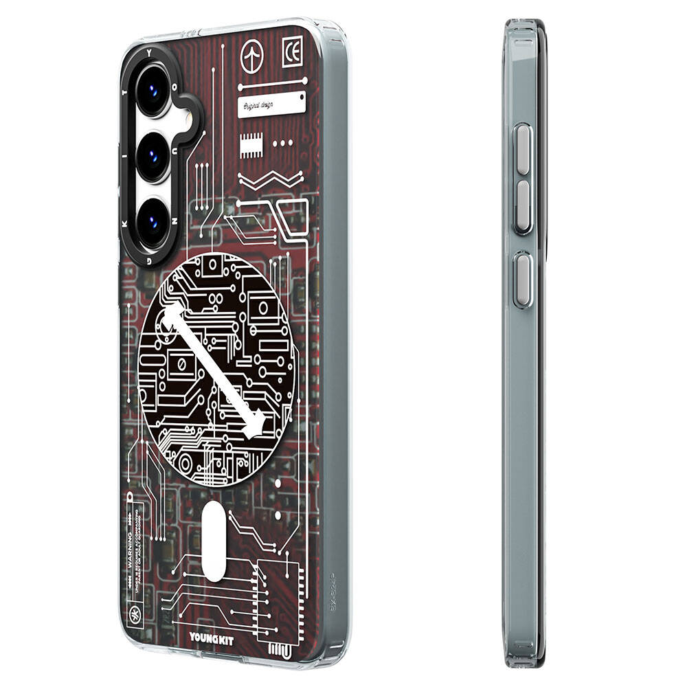 Galaxy S24 Kılıf Magsafe Şarj Özellikli YoungKit Technology Serisi Kılıf Beyaz