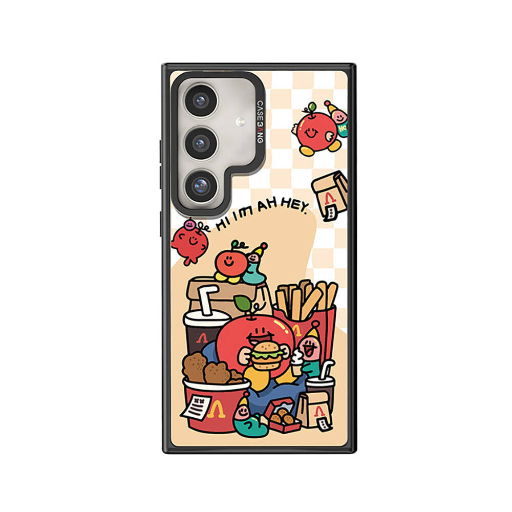 Galaxy S24 Magsafe Şarj Özellikli Casebang Ahhey Serisi Arka Panel Pembe