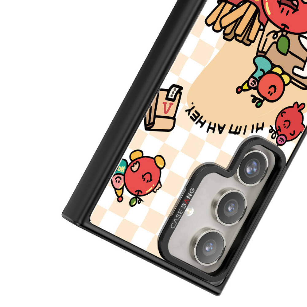 Galaxy S24 Magsafe Şarj Özellikli Casebang Ahhey Serisi Arka Panel Pembe