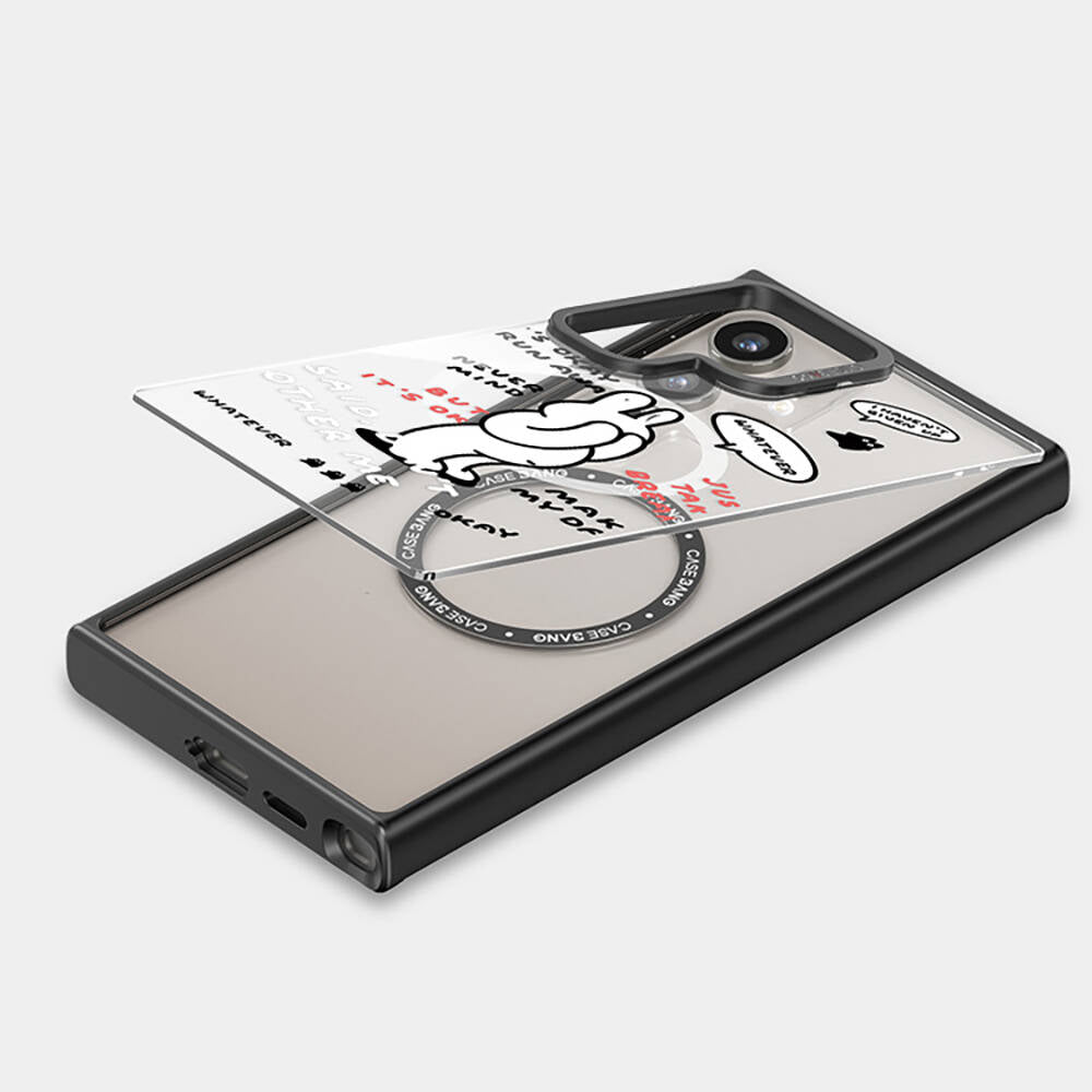 Galaxy S24 Magsafe Şarj Özellikli Casebang Chill Out Serisi Mıknatıslı Arka Panel Siyah