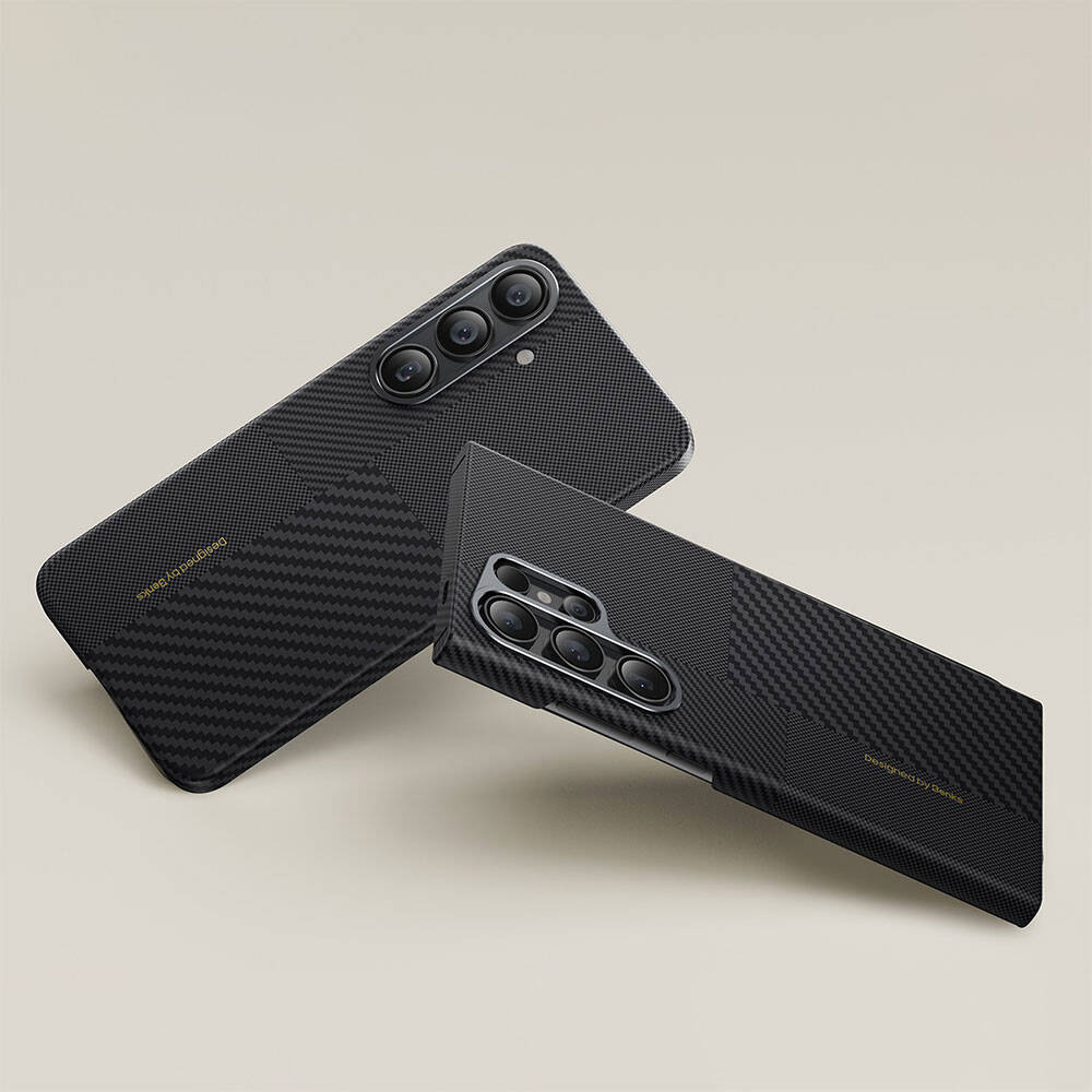 Galaxy S24 Magsafe Şarj Özellikli Karbon Fiber Benks Montage ArmorAir Kevlar Kılıf Siyah