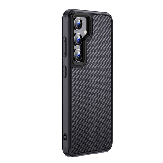 Galaxy S24 Plus Kılıf Aramid Karbon Fiber Magsafe Özellikli Wlons Radison Kılıf Siyah