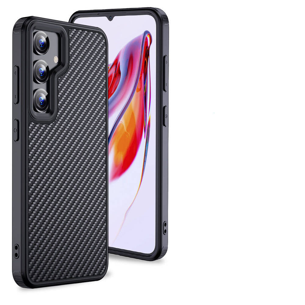 Galaxy S24 Plus Kılıf Aramid Karbon Fiber Magsafe Özellikli Wlons Radison Kılıf Siyah