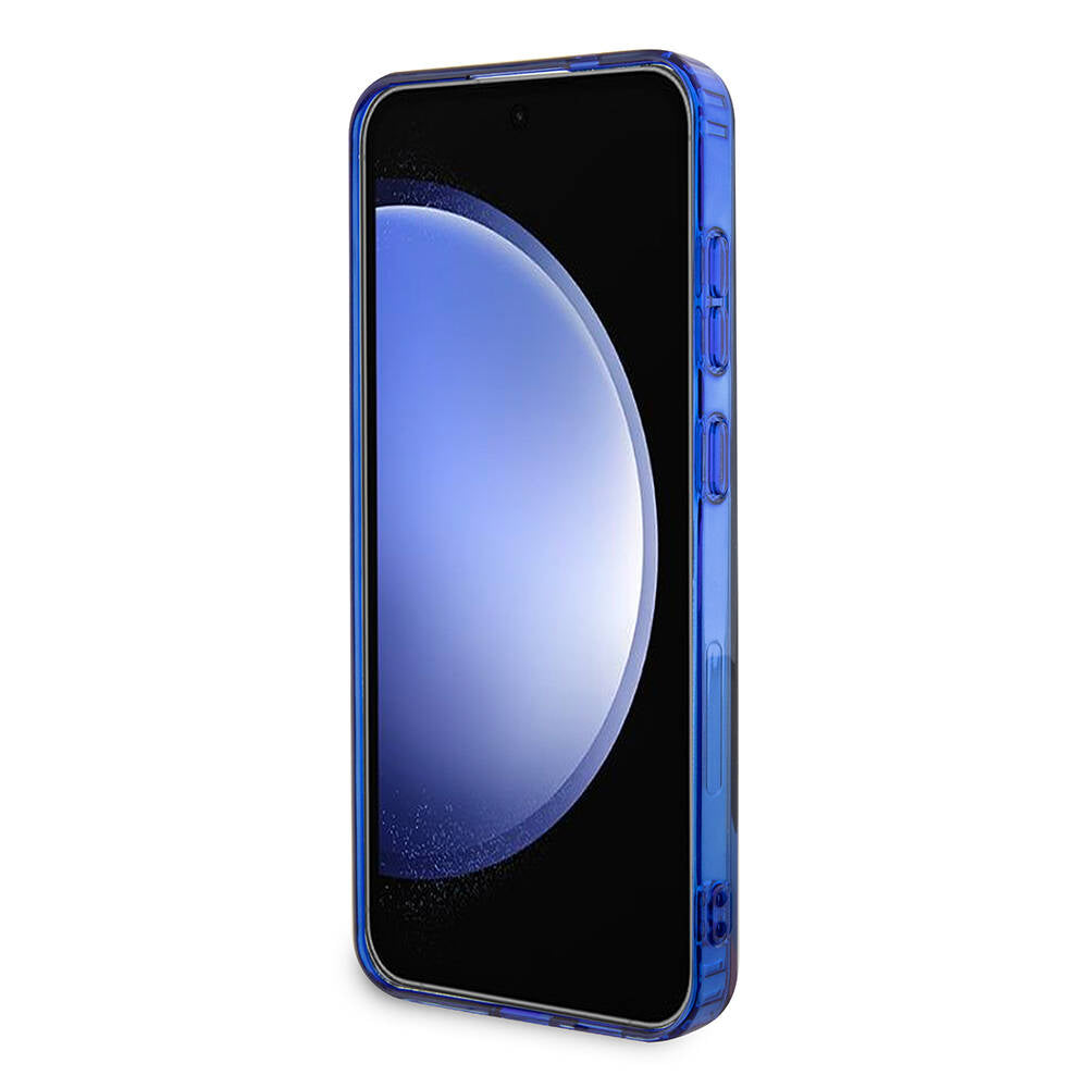 Galaxy S24 Plus Kılıf BMW Orjinal Lisanslı M Logolu Üç Renk Çizgili Motorsport Circle Kılıf Siyah