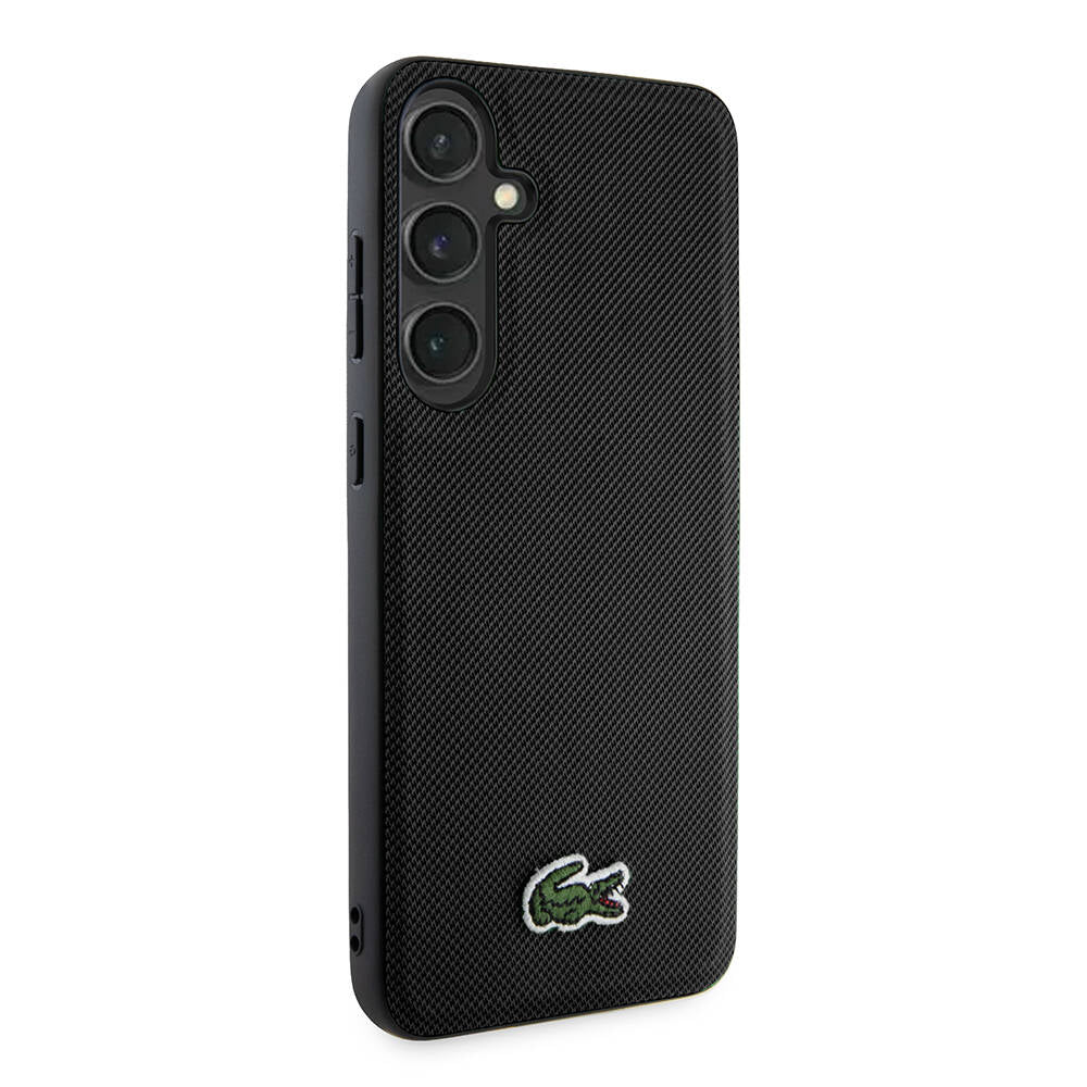 Galaxy S24 Plus Kılıf Lacoste Orjinal Lisanslı PU Pike Desenli Arka Yüzey İkonik Timsah Dokuma Logolu Kılıf Yeşil