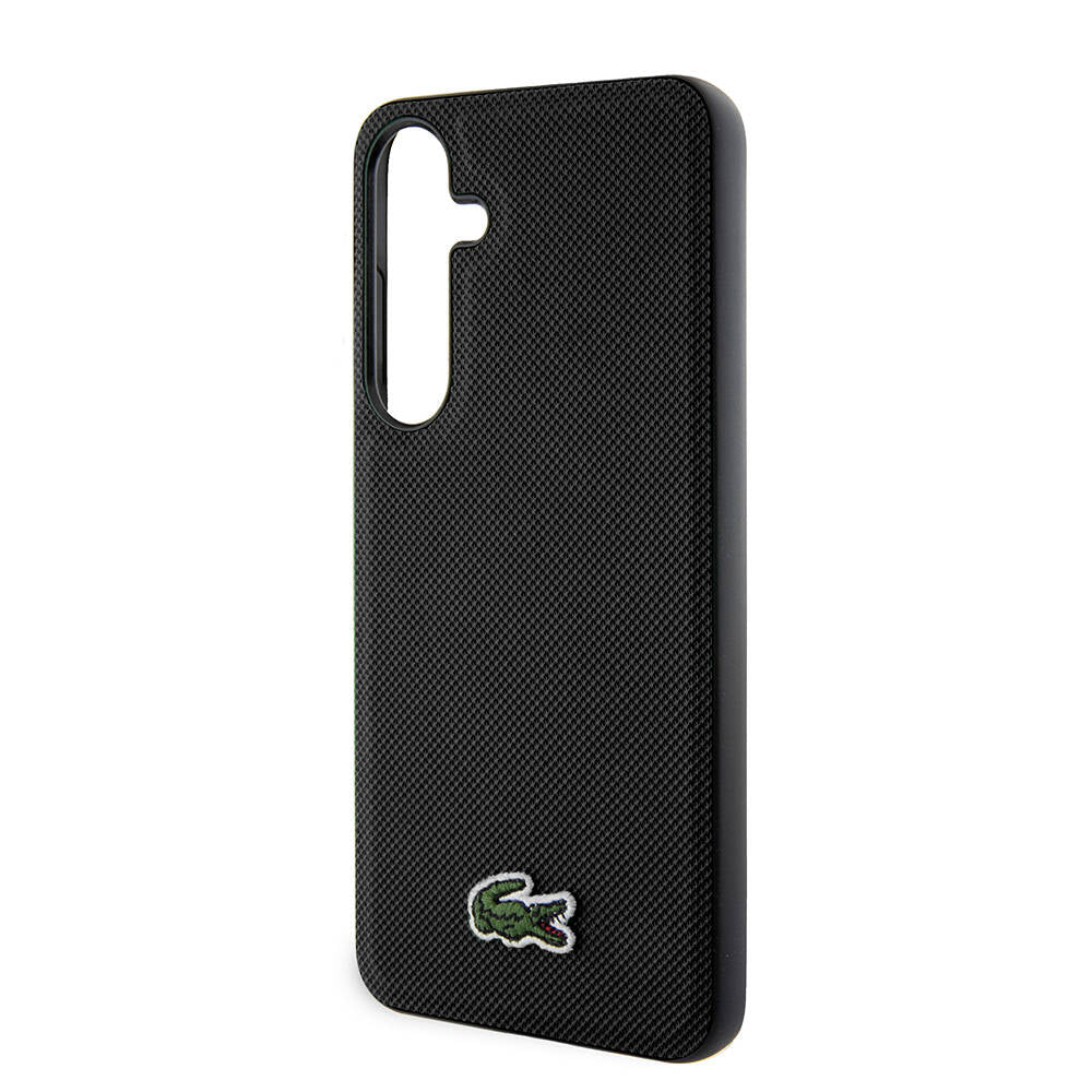 Galaxy S24 Plus Kılıf Lacoste Orjinal Lisanslı PU Pike Desenli Arka Yüzey İkonik Timsah Dokuma Logolu Kılıf Yeşil