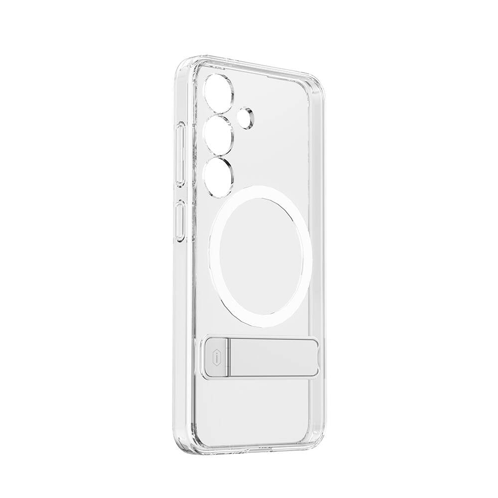 Galaxy S24 Plus Kılıf Magsafe Şarj Özellikli Kamera Korumalı Standlı Wiwu KCC-025 Aurora Serisi Kılıf Şeffaf