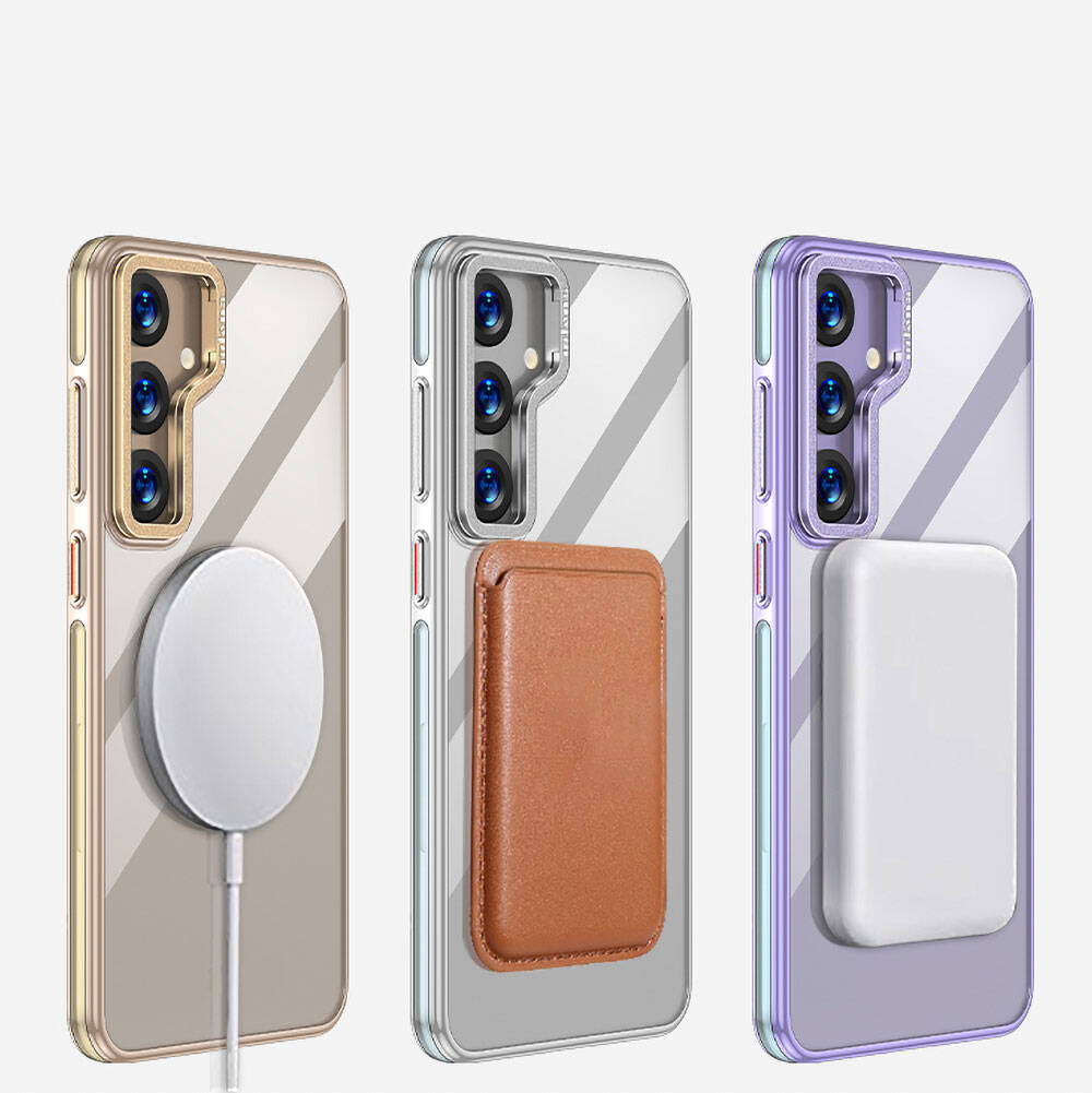Galaxy S24 Plus Kılıf Magsafe Şarj Özellikli Wlons Standlı Efsane Kılıf Siyah