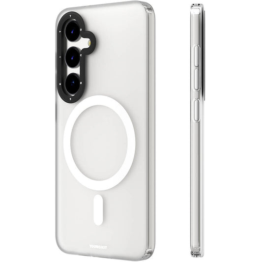 Galaxy S24 Plus Kılıf Magsafe Şarj Özellikli Youngkit Hidden Sand Serisi Kılıf Siyah