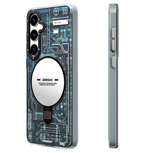 Galaxy S24 Plus Kılıf Magsafe Şarj Özellikli YoungKit Technology Serisi Kılıf Siyah