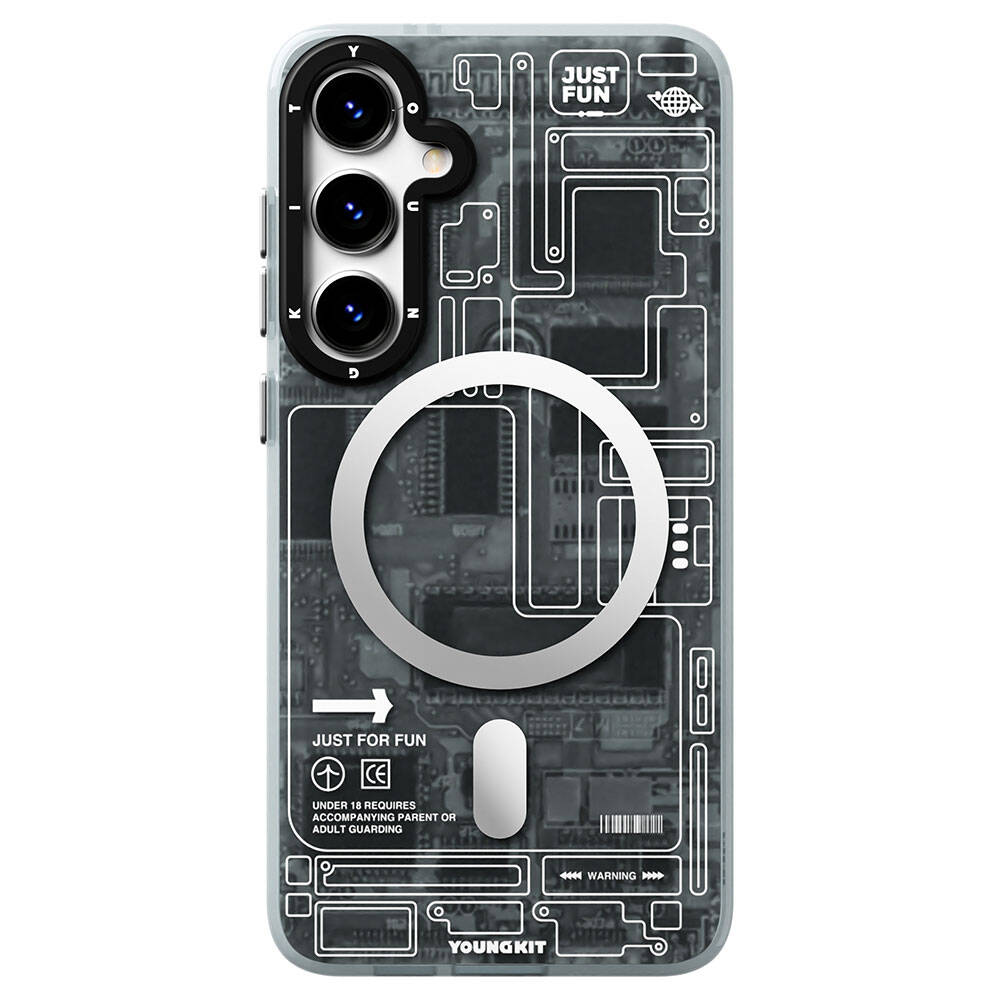 Galaxy S24 Plus Kılıf Magsafe Şarj Özellikli YoungKit Technology Serisi Kılıf Mavi