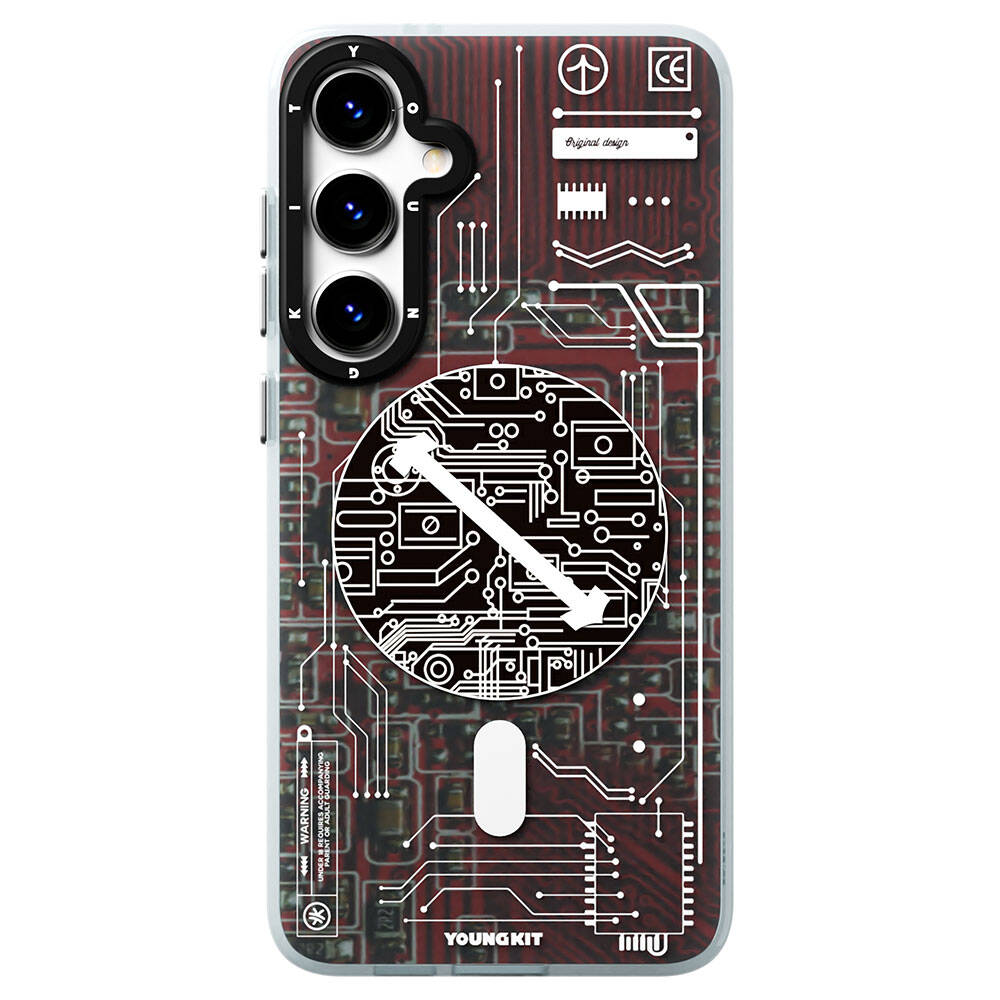 Galaxy S24 Plus Kılıf Magsafe Şarj Özellikli YoungKit Technology Serisi Kılıf Mavi