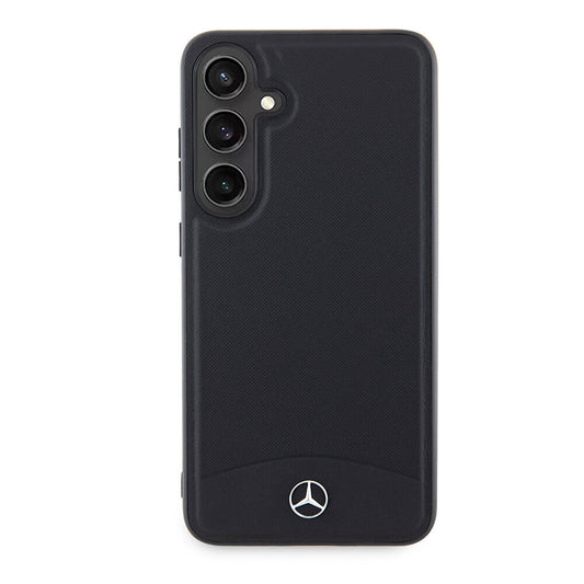 Galaxy S24 Plus Kılıf Mercedes Benz Orjinal Lisanslı Magsafe Şarj Özellikli Deri Dokumalı Sade Kılıf Siyah