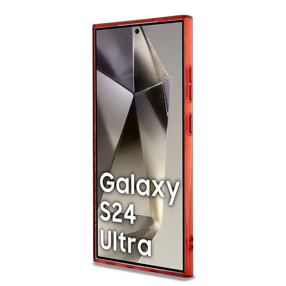 Galaxy S24 Ultra Kılıf AMG Orjinal Lisanslı Çift Katmanlı Dörtgen Desenli Kılıf Siyah