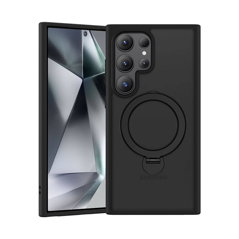 Galaxy S24 Ultra Kılıf Magsafe Şarj Özellikli Benks Standlı Mist Protective Kılıf Mavi