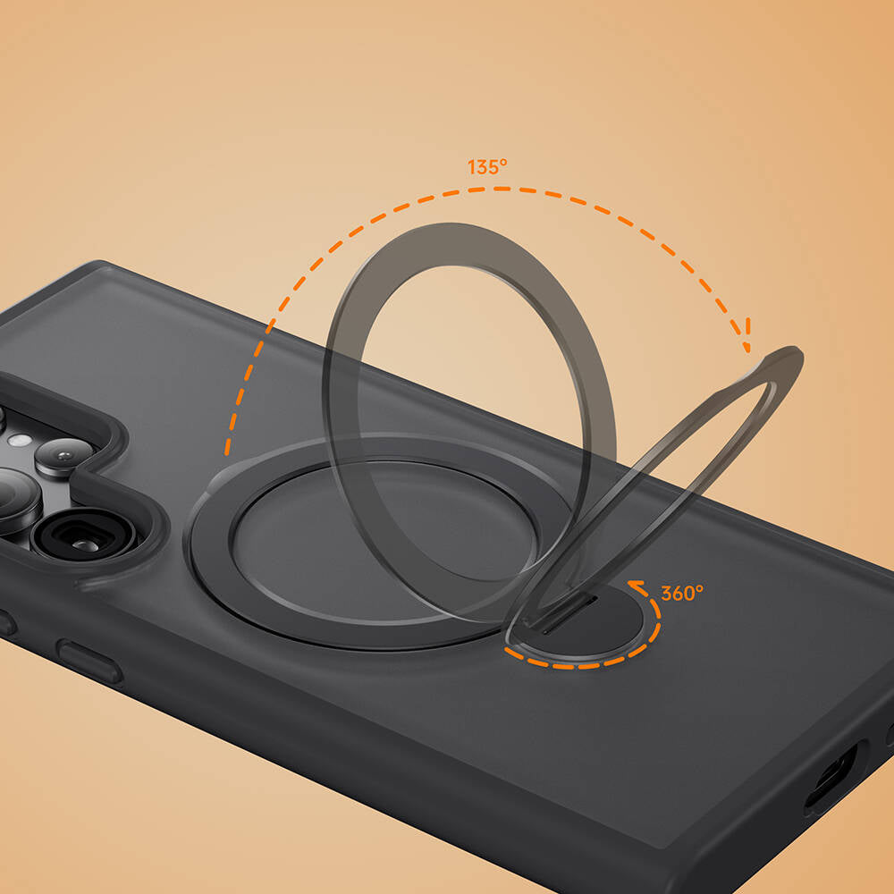 Galaxy S24 Ultra Kılıf Magsafe Şarj Özellikli Benks Standlı Mist Protective Kılıf Mavi