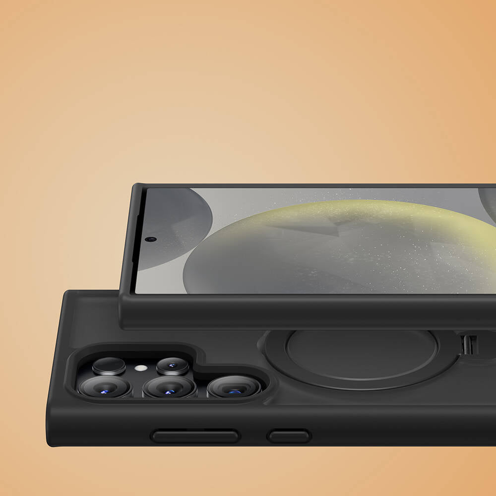 Galaxy S24 Ultra Kılıf Magsafe Şarj Özellikli Benks Standlı Mist Protective Kılıf Mavi