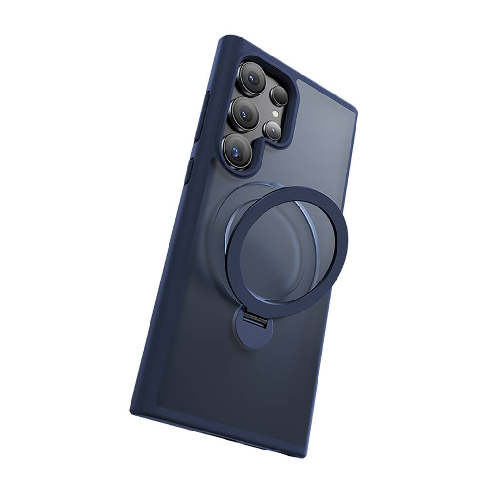 Galaxy S24 Ultra Kılıf Magsafe Şarj Özellikli Benks Standlı Mist Protective Kılıf Siyah