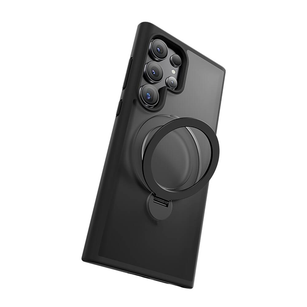 Galaxy S24 Ultra Kılıf Magsafe Şarj Özellikli Benks Standlı Mist Protective Kılıf Mavi