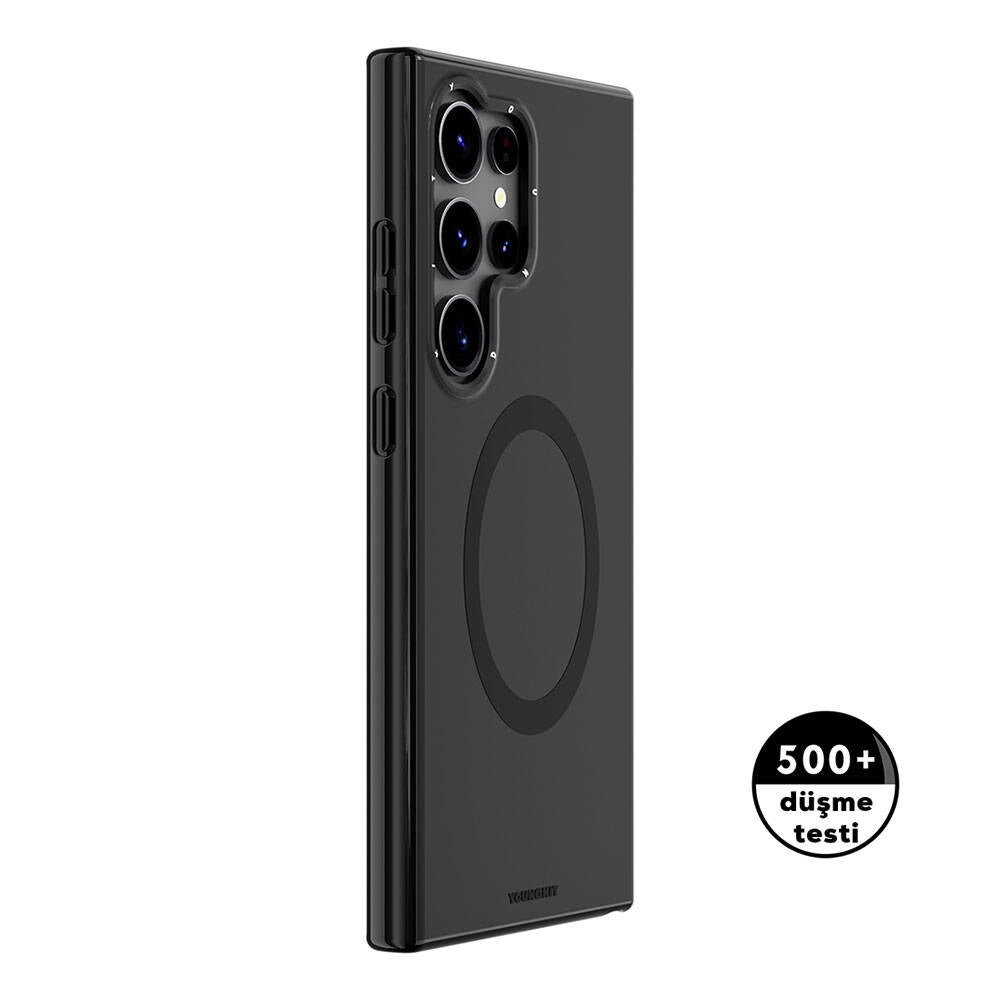 Galaxy S24 Ultra Kılıf Magsafe Şarj Özellikli Çizilmeye Ve Aşınmaya Dayanıklı Youngkit Velvet Serisi Kılıf Pembe