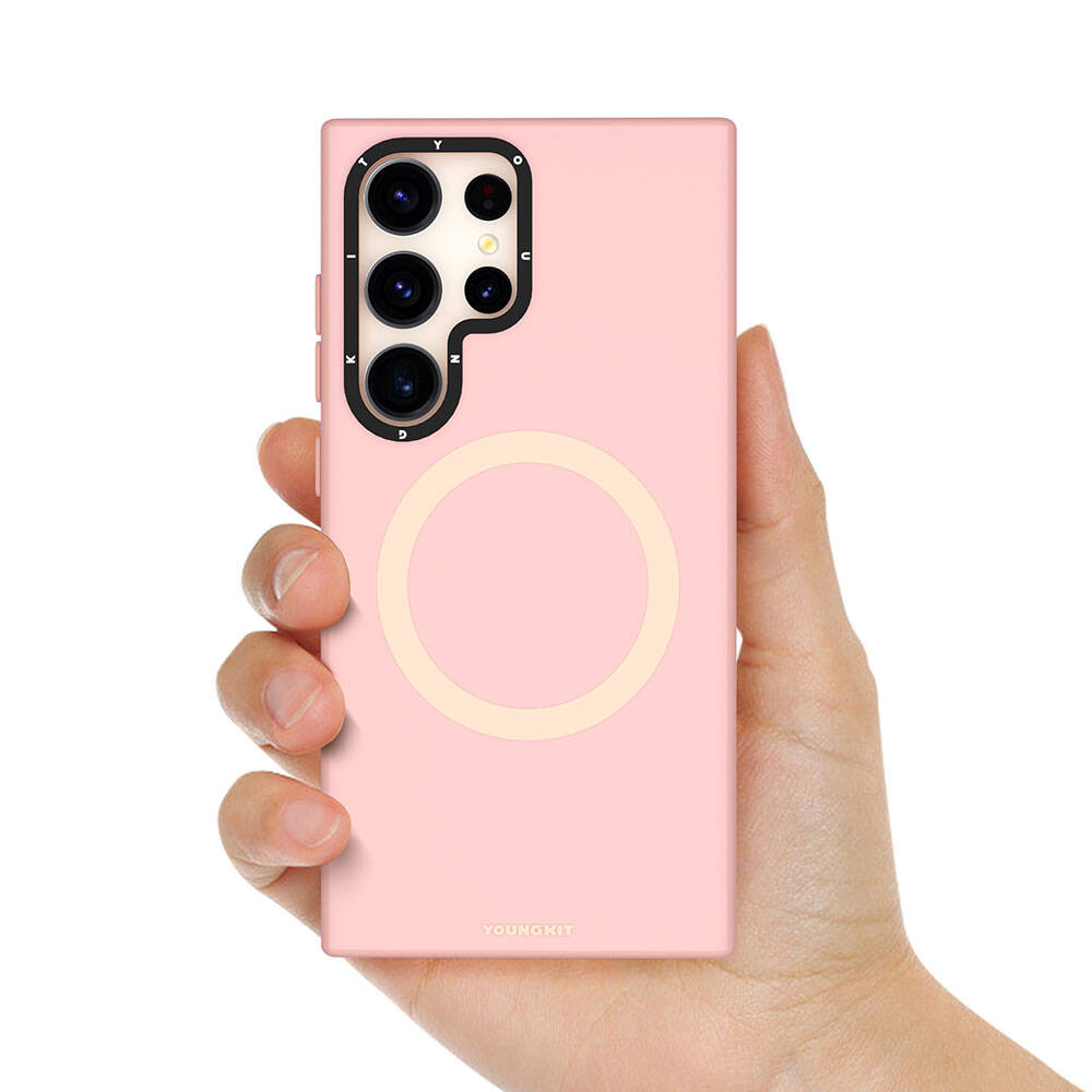 Galaxy S24 Ultra Kılıf Magsafe Şarj Özellikli Çizilmeye Ve Aşınmaya Dayanıklı Youngkit Velvet Serisi Kılıf Siyah