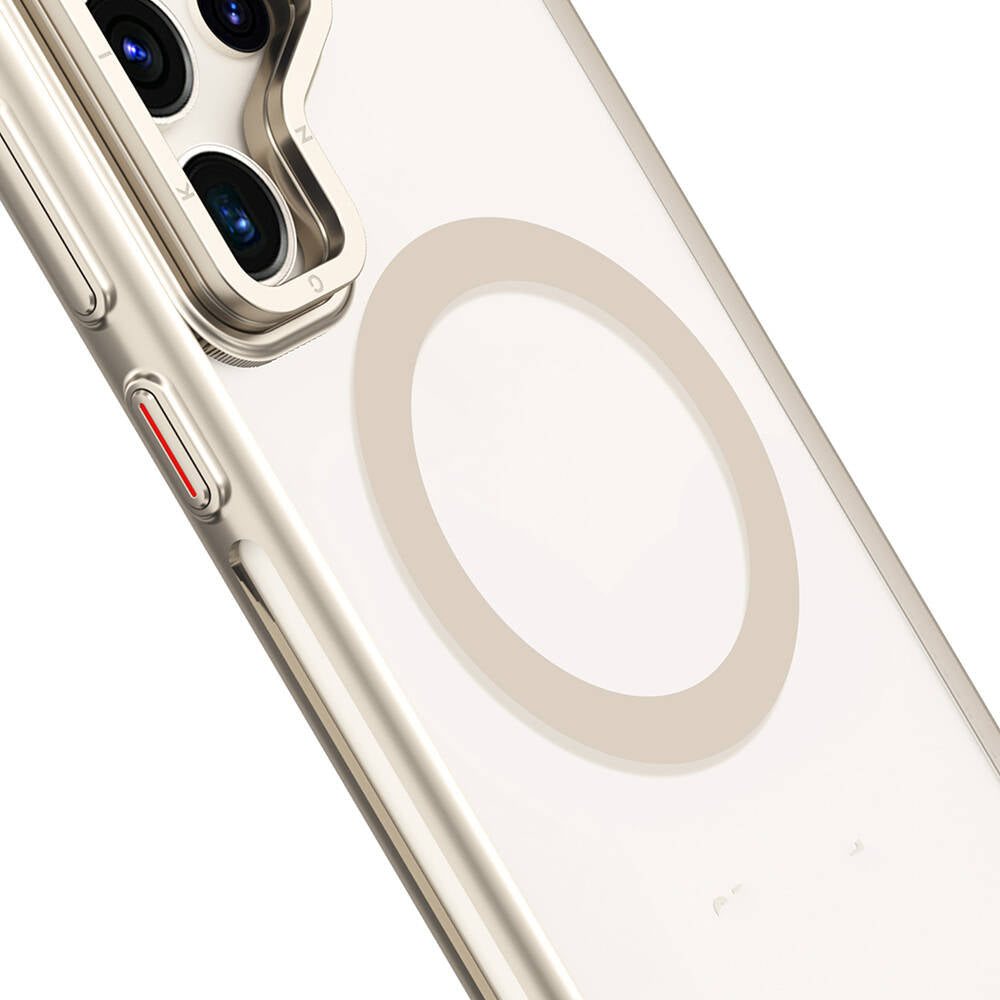 Galaxy S24 Ultra Kılıf Magsafe Şarj Özellikli Sararma Önleyici Youngkit Crystal Grid Kılıf Mor