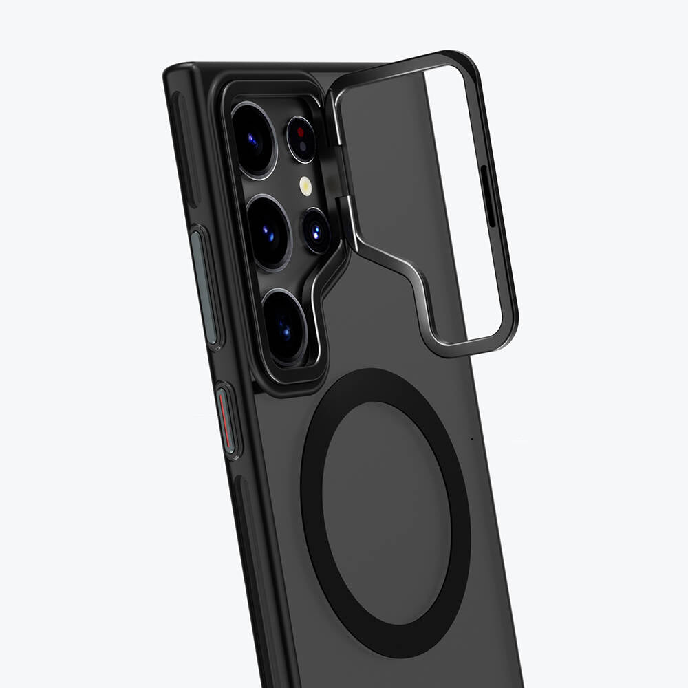 Galaxy S24 Ultra Kılıf Magsafe Şarj Özellikli Sararma Önleyici Youngkit Crystal Grid Kılıf Mor