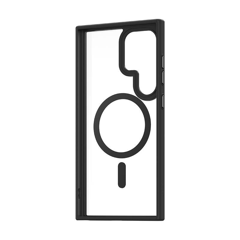 Galaxy S24 Ultra Kılıf Magsafe Şarj Özellikli Şeffaf Arka Yüzey Benks MagClap TPU Çerçeve Kılıf Gri