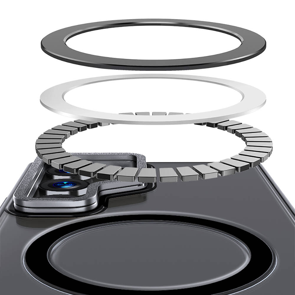 Galaxy S24 Ultra Kılıf Magsafe Şarj Özellikli Wlons Standlı Efsane Kılıf Siyah